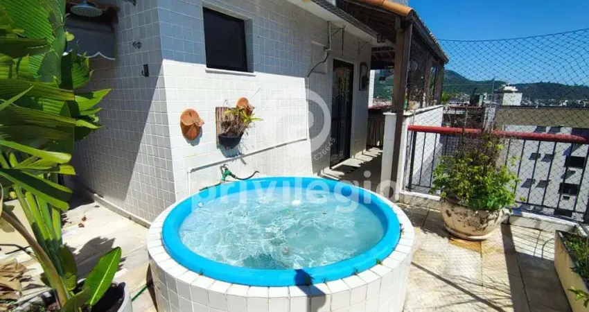 Cobertura duplex - 145m² -03 quartos - 01 suíte - piscina - 02 vagas - freguesia - jacarepaguá