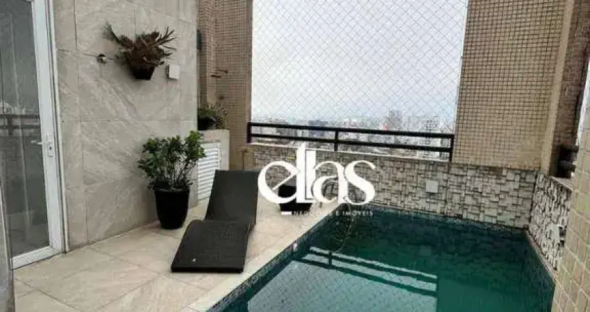 Cobertura com 3 dormitórios à venda, 191 m² por r$ 2.100.000,00 - embaré - santos/sp