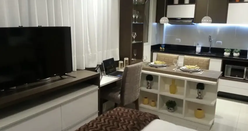 Studio finamente mobiliado e decorado no centro de curitiba – próx. ao hc e ufpr com vaga de garagem