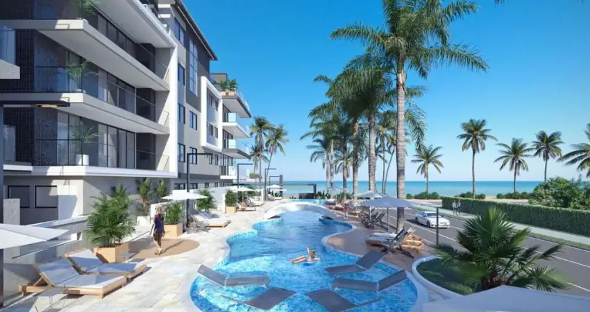 Apartamento de alto padrão 3 qtos c/ 2 suítes no mont blanc resort em matinhos– frente mar