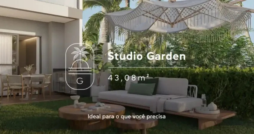 Stúdio garden 43 mts * ambientes integrados *varanda *jardim privativo *1 vaga de garag