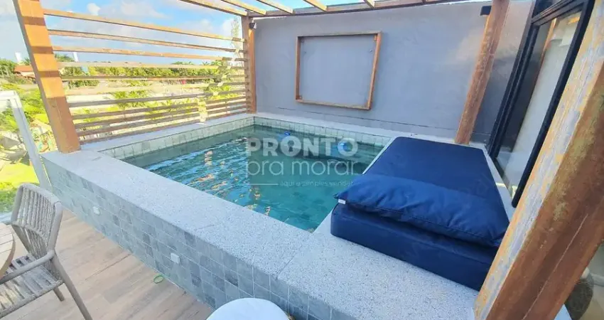 Excelente bangalô com cobertura gourmet, localizado em enseadinha