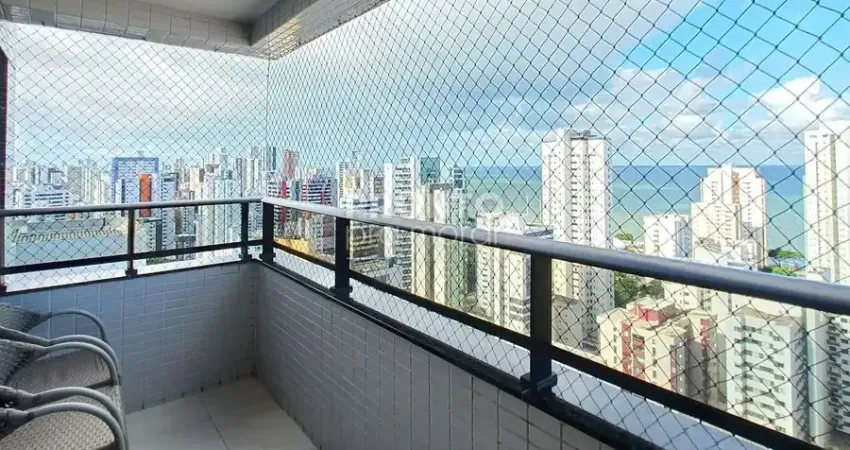 Apartamento com excelente localização em boa viagem - 3 quartos - vista para o mar