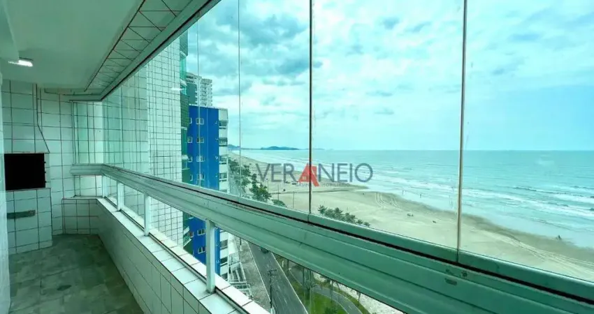 Apartamento pé na areia com 2 dormitórios à venda, 69 m² por r$ 514.000 - balneário pires - praia grande/sp