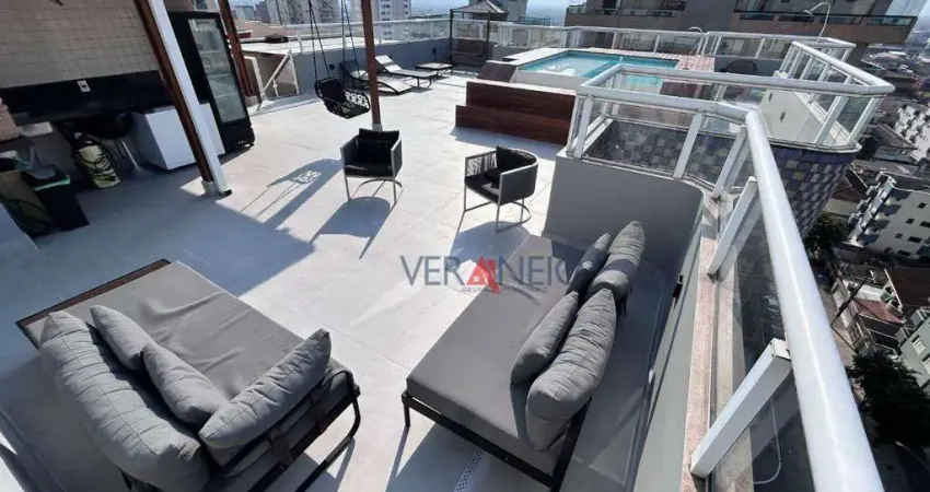 Apartamento com 3 dormitórios à venda, 250 m² por r$ 1.400.000 - tupi - praia grande/sp