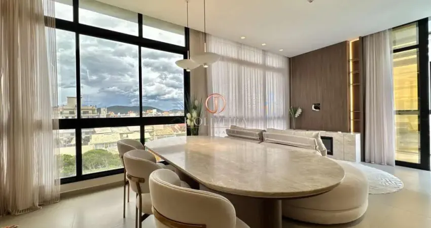 Cobertura duplex mobiliada com vista mar em canto grande/sc (mar de fora)