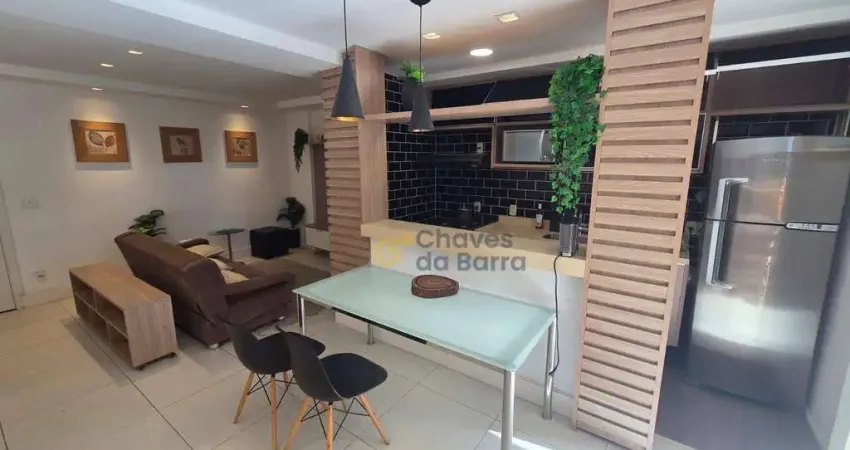 Apartamento com 1 dormitório à venda, 64 m² por r$ 1.190.000 - barra da tijuca - av. lúcio costa