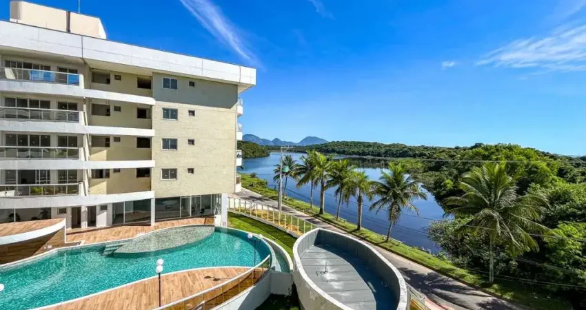 Nova guarapari - frente para a lagoa - apartamento novo de 3 quartos, 2 vagas de garagem e lazer completo!