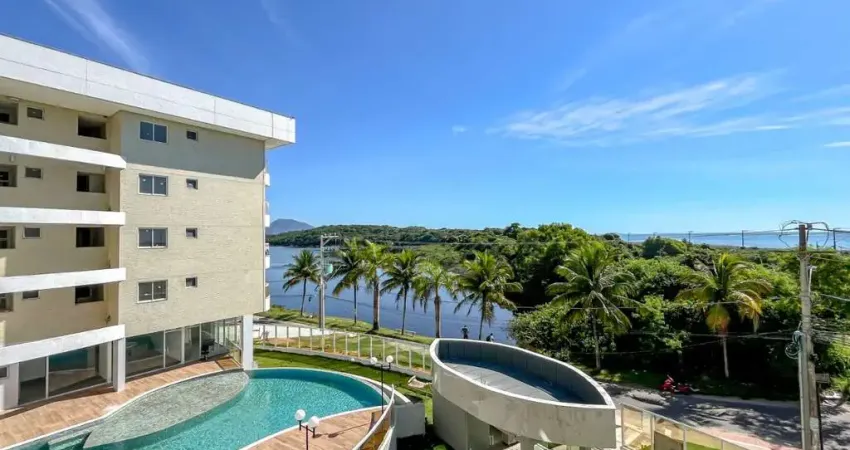 Apartamento de 3 quartos com 2 vagas de garagem e lazer completo nova guarapari/es em frente para a lagoa e à 140m da praia.