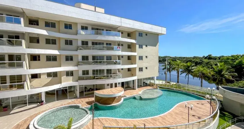 Nova guarapari/es - condomínio de frente para a lagoa - apartamento novo de 3 quartos, 2 vagas e lazer completo.