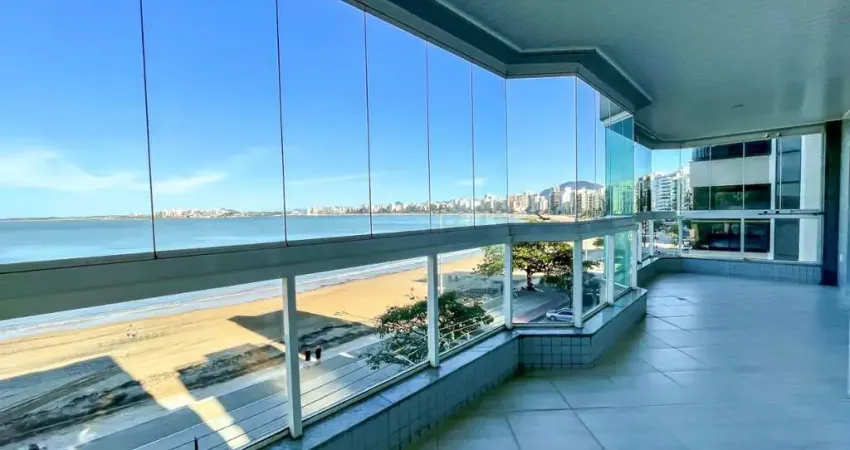 Um sonho para chamar de seu! apartamento de 4 suítes, frente para o mar na praia do morro em guarapari, com uma varanda maravilhosa e lazer completo.