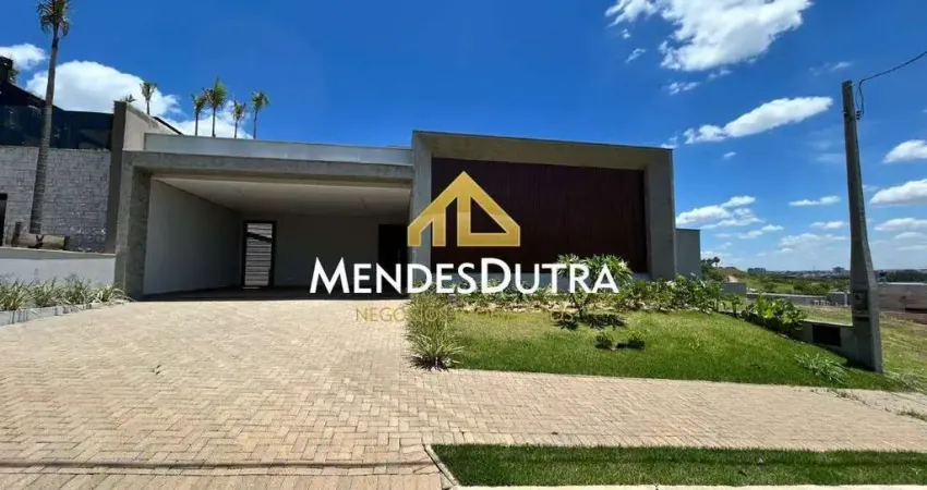 Casa térrea com 4 suítes em condomínio de alto padrão, à venda no bairro bongue em piracicaba-sp.