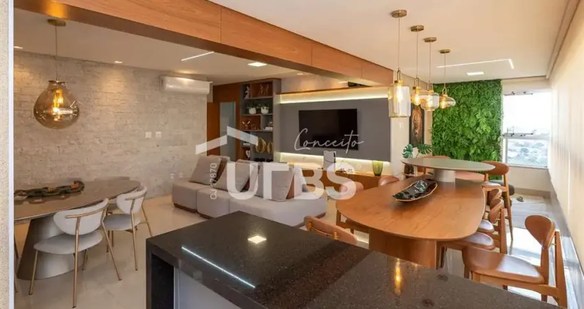Apartamento mobiliado 170 m² – 3 suítes – gaia consciente home – setor bueno, goiânia