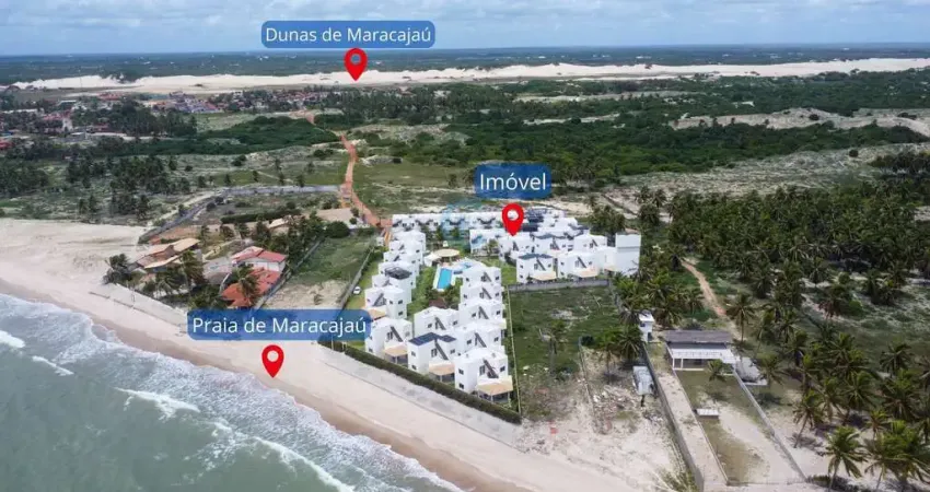 Duplex mobiliado com 3 quartos em condomínio fechado – maracajaú | 110 m²