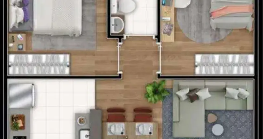 CÓD:3RAP4088 - Apartamento à venda, 02 Quartos, 01 Banheiro - Pompéia, Piracicaba, SP