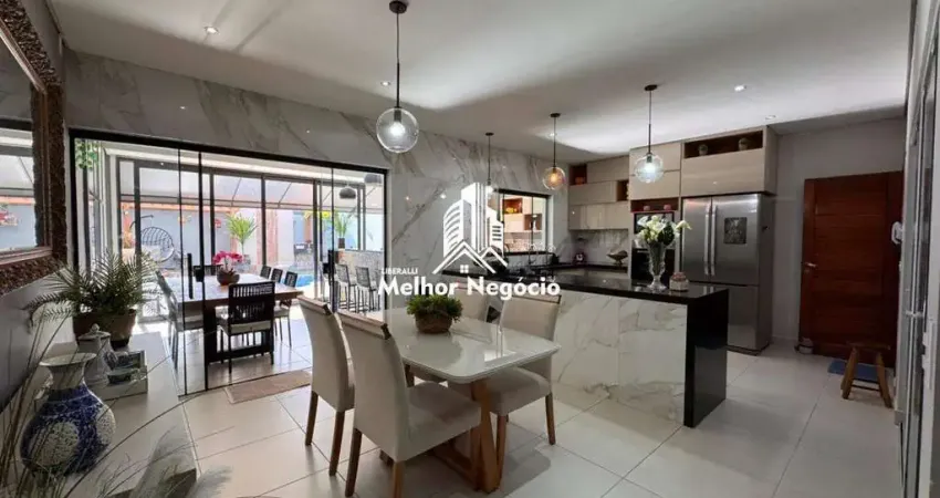 Casa à venda, 3 Quartos, 4 banheiros - Bairro Água Branca II - Piracicaba, SP