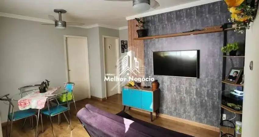 Apartamento à venda com 02 Quartos, no Condomínio Residencial Carina em Campinas-SP.