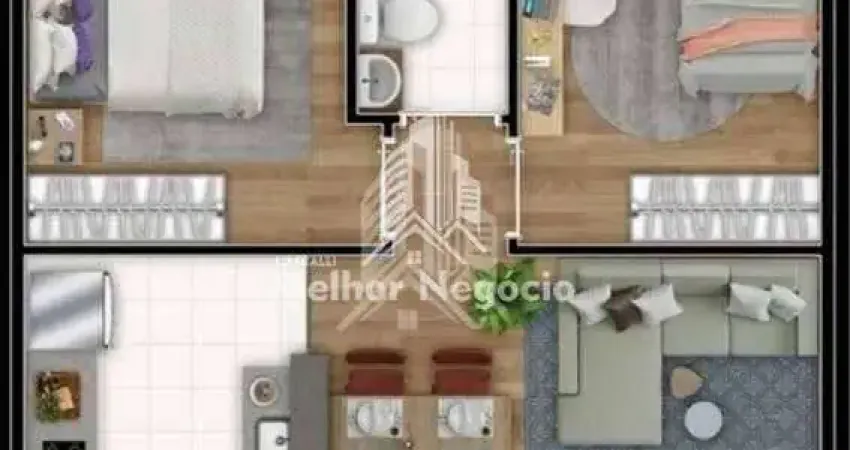 CÓD:3RAP4088 - Apartamento à venda, 02 Quartos, 01 Banheiro - Pompéia, Piracicaba, SP