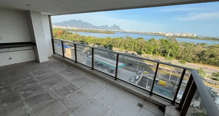 Amplo 04 suítes na barra da tijuca com vista espetacular pedra da gávea e lagoa-03 vagas de garagem