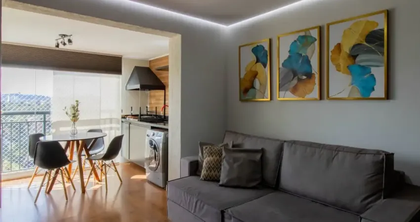 Apartamento a venda no cidade maia com 38m² e varanda gourmet com churrasqueira