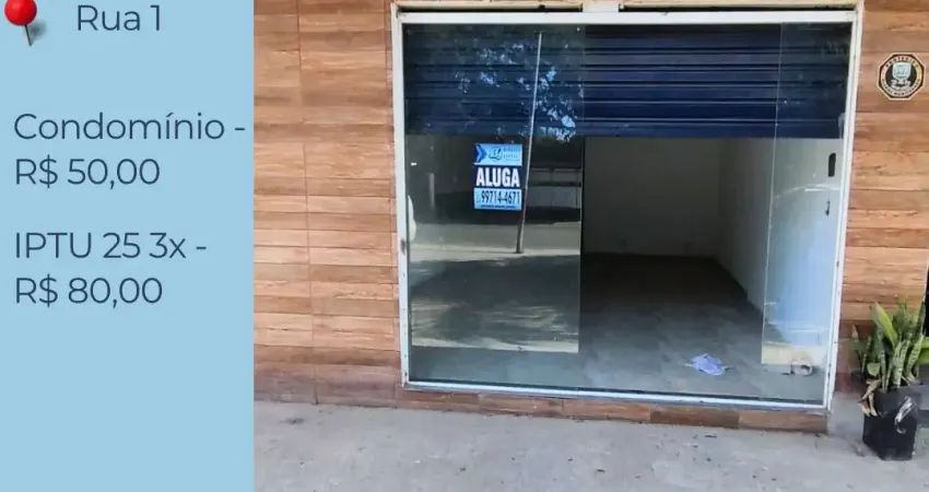 Loja ampla para alugar na rua 1 – itaipuaçu, maricá/rj | 28m², banheiro e estacionamento