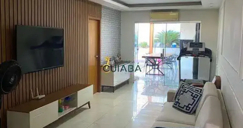 Aluguel – casa no condomínio rio coxipó com móveis planejados.