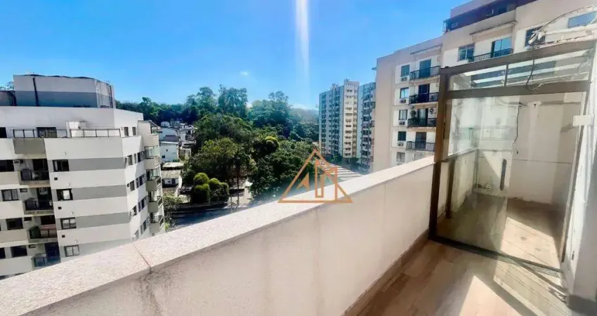 Cobertura com 3 dormitórios à venda, 116 m² por r$ 700.000,00 - pechincha - rio de janeiro/rj