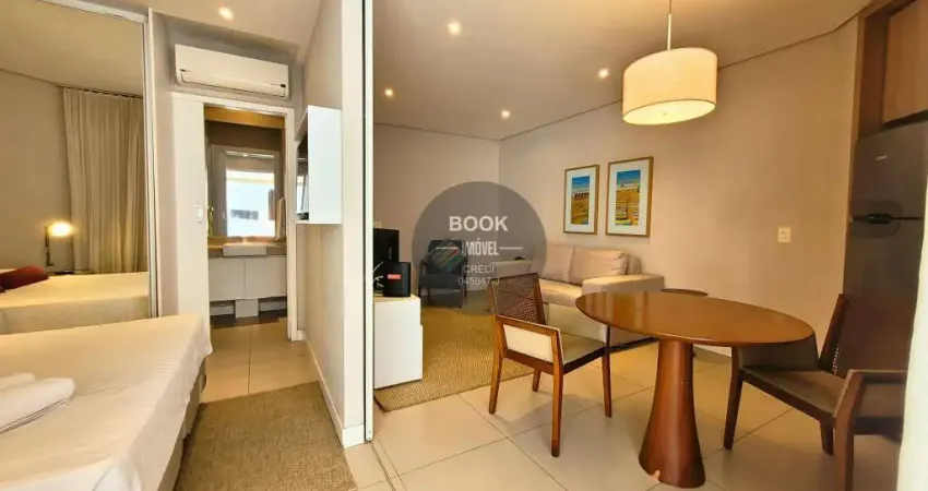 Apartamento mobiliado com vista mar lateral no estanconfor