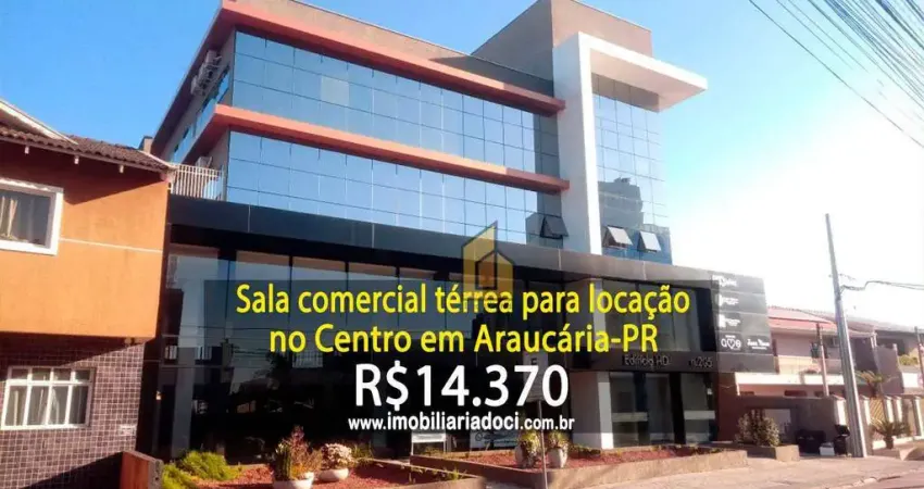 Sala comercial no Centro em Araucária-PR  - Locação por R$14.370,00