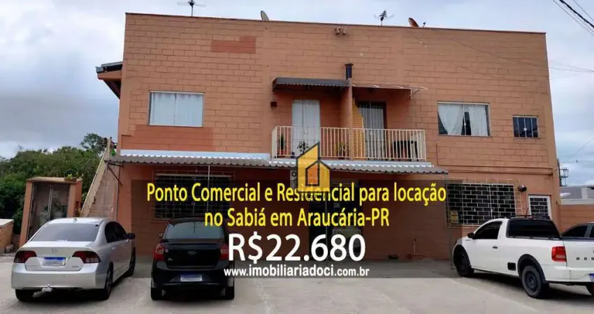 Ponto Comercial e Residencial no Sabiá em Araucária-PR  - Locação por R$22.680,00