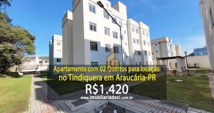 Apartamento com 02 Quartos no Tindiquera em Araucária-PR  - Locação por R$1.420,00