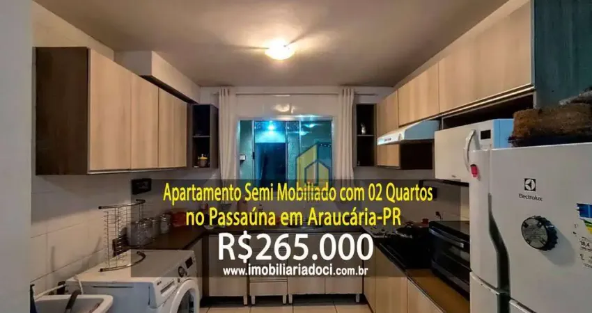 Apartamento Semi Mobiliado no Passaúna em Araucária-PR  - A venda por R$265.000,00