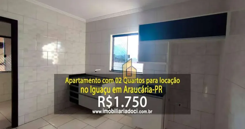 Apartamento com 02 quartos no iguaçu em araucária-pr  - locação r$1.750,00