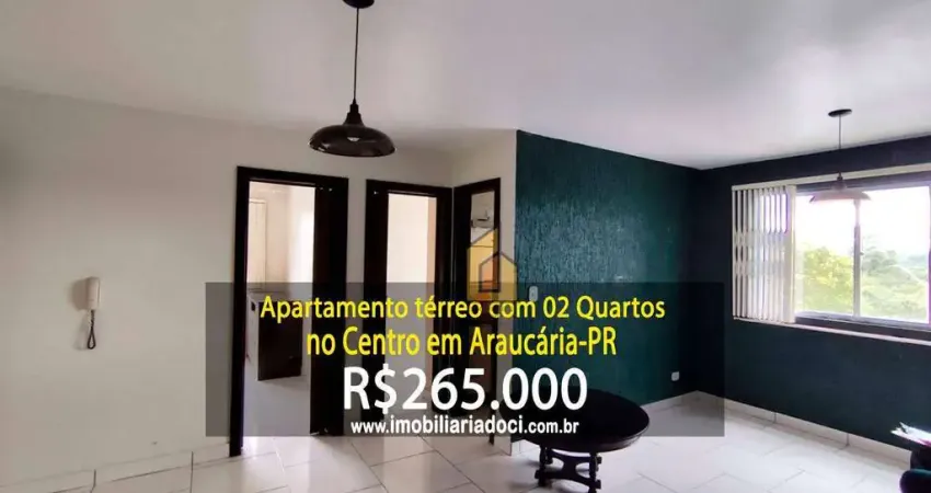 Apartamento térreo com 02 Quartos no Centro em Araucária-PR - A venda por R$265.000,00
