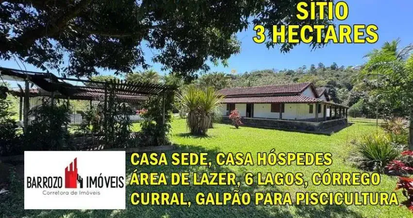 Sítio para venda em cachoeiras de macacu, papucaia, 5 dormitórios, 1 suíte, 3 banheiros