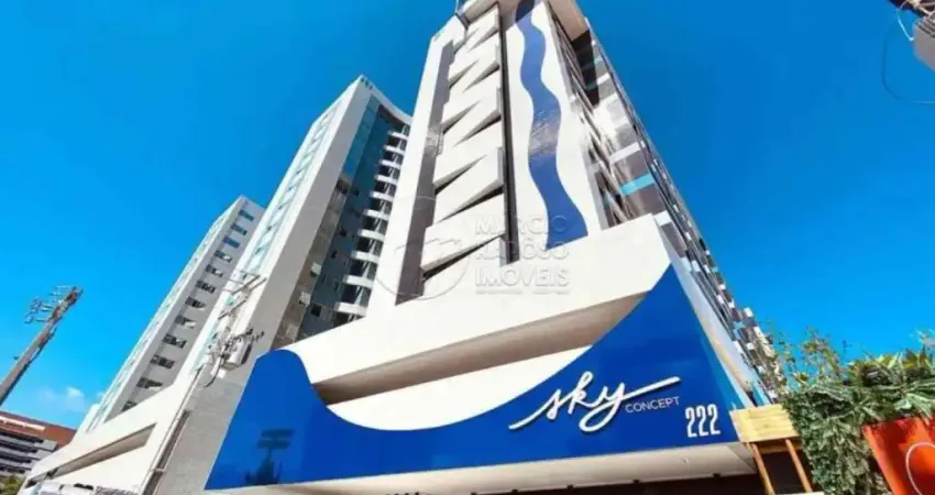 Apartamento Quarto e Sala Mobiliado com Varanda com Vista Mar à venda no Sky Concept