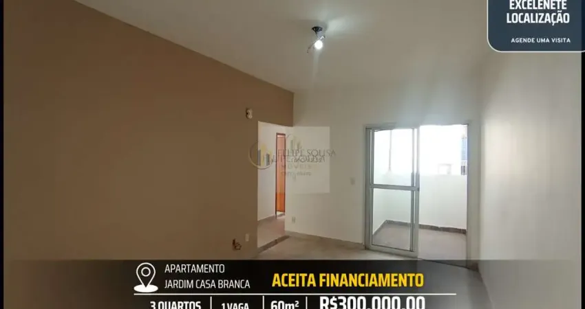 Apartamento em torre única a 500 metros do centro da cidade - 3 quartos e 1 vaga