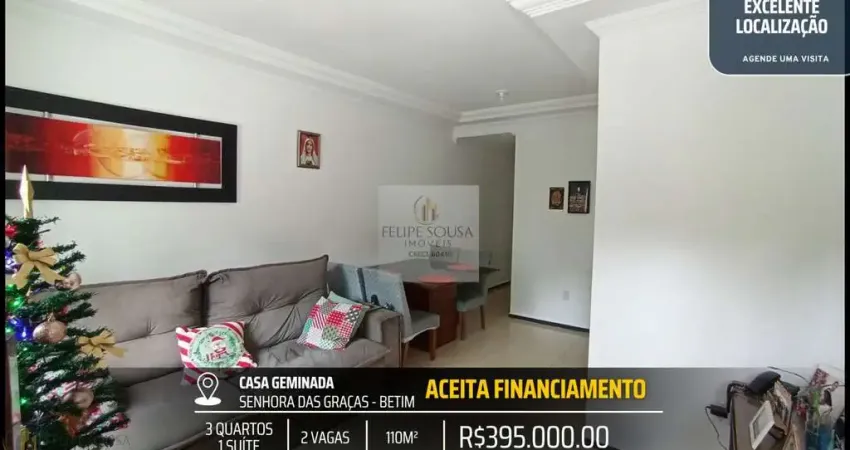 Linda casa 3 quartos e 2 vagas, armários planejados, fino acabamento no senhora das graças