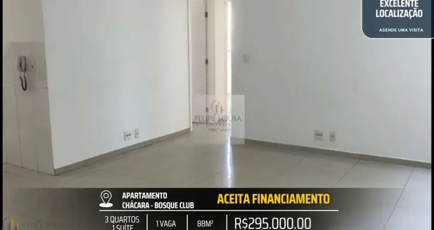 Apartamento de luxo - 88m² com 3 quartos 1 suíte e 1 vaga - fino acabamento