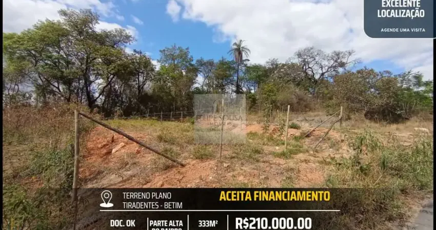 Oportunidade para construir na melhor parte do bairro- lote plano no bairro tiradentes 333m²