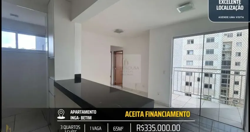 Apartamento sensacional no inga - 3 quartos com suíte e cozinha planejada
