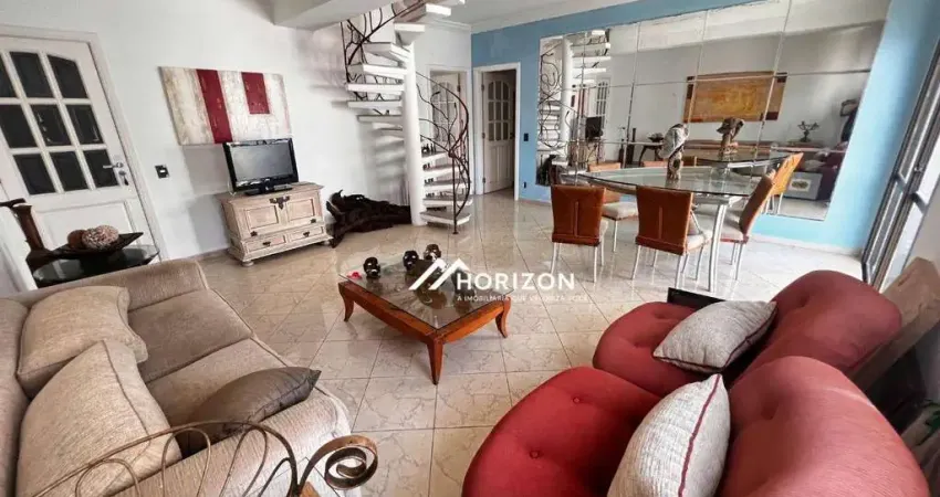 Cobertura com 3 dormitórios à venda, 300 m² por r$ 2.200.000,00 - boqueirão - santos/sp