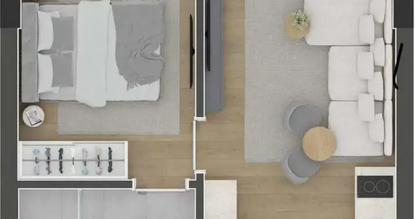 Apartamento para venda em curitiba, centro, 1 dormitório, 1 banheiro