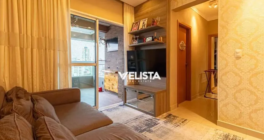 Apartamento com 2 dormitórios à venda, 80 m² com varanda gourmet por r$ 950.000 - josé menino - santos