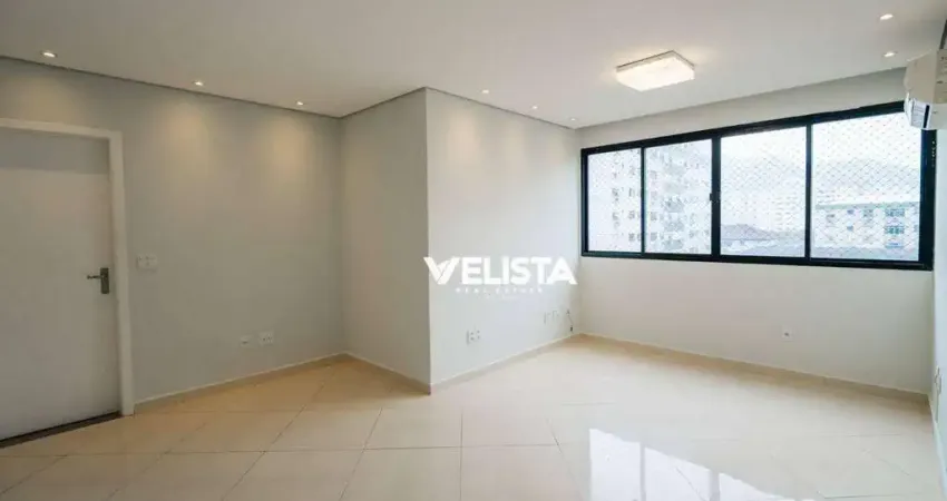 Apartamento à venda com varanda, 77 m² por r$ 530.000 - campo grande - santos
