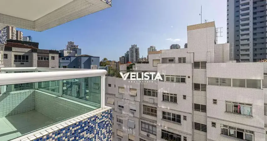 Apartamento com varanda, 1 dormitório à venda, 60 m² por r$ 565.000 - josé menino - santos