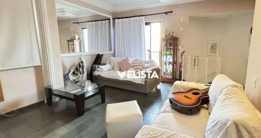 Cobertura com 1 dormitório vista mar à venda, 112 m² por r$ 960.000 - pompéia - santos