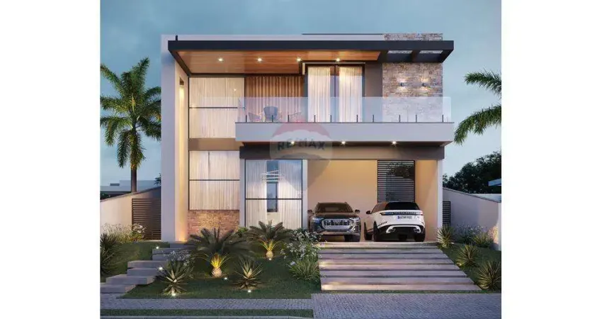 Casa no condomínio alphaville com linda vista para o pôr do sol. projeto arquitetônico assinado pela arquiteta ana paula neves.