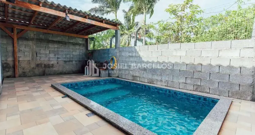 Casa 100m² com 2 quartos e piscina, estrada das areias - indaial