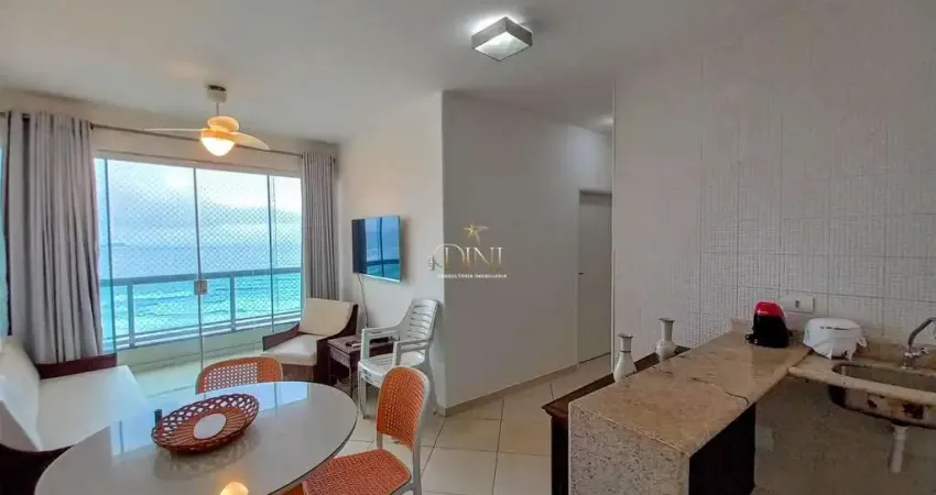 Apartamento frente à praia, 02 dormitórios, 01 vaga, praia das pitangueiras